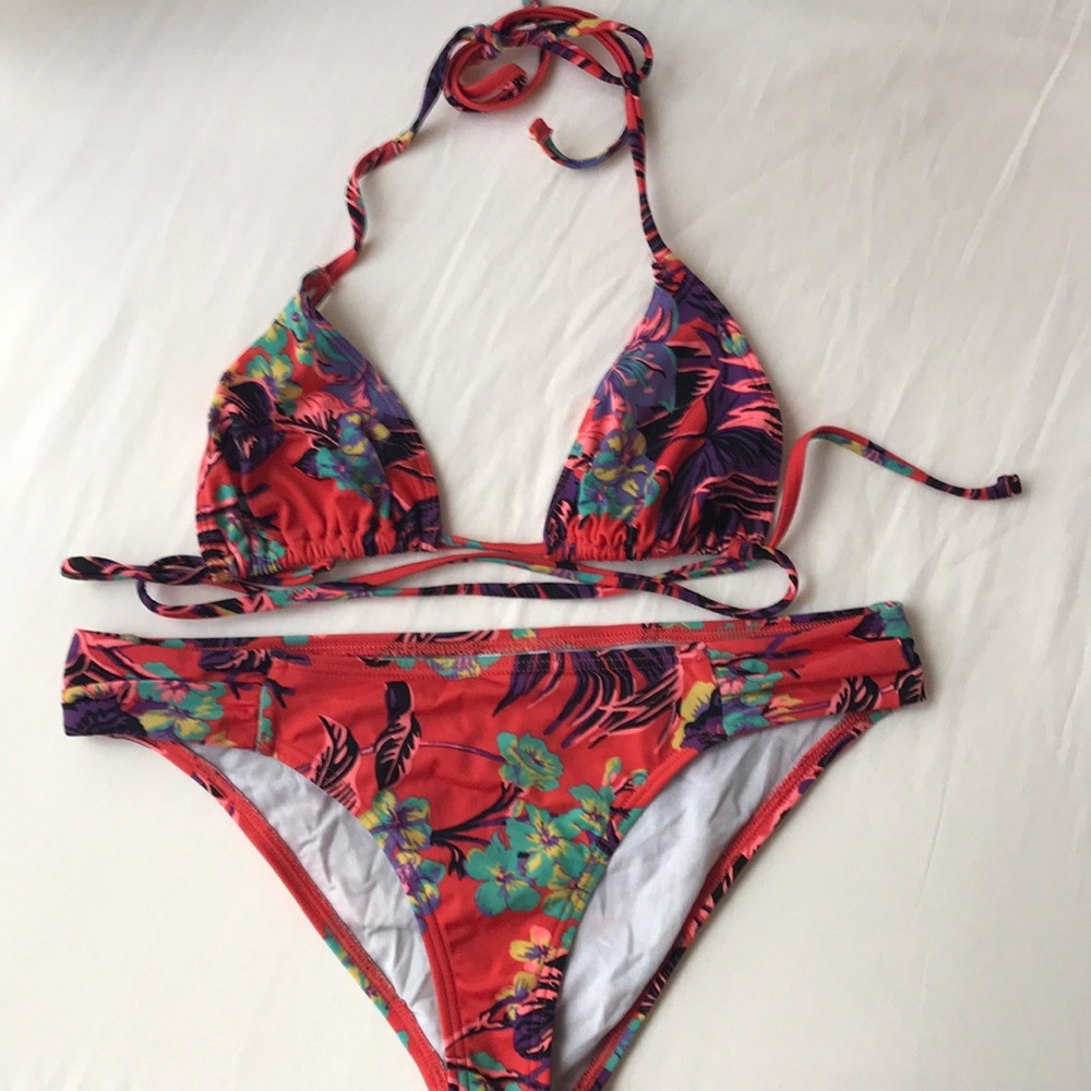 Urban outfitters floral bikini set